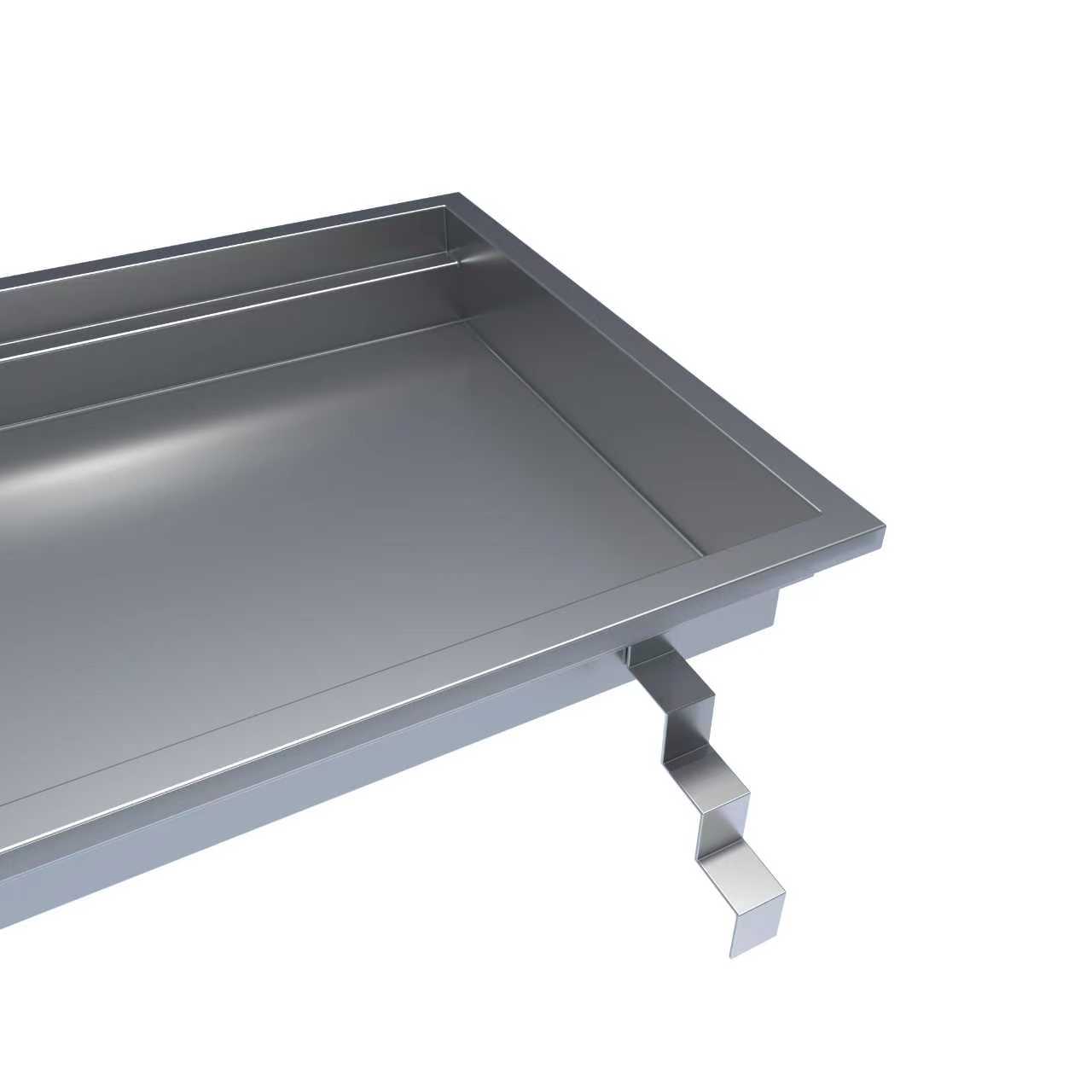 Commercial Kitchen Floor Drain - รางระบายน้ำสแตนเลสทรงสี่เหลี่ยมทันสมัยสำหรับครัวเชิงพาณิชย์และงานแปรรูปอาหาร