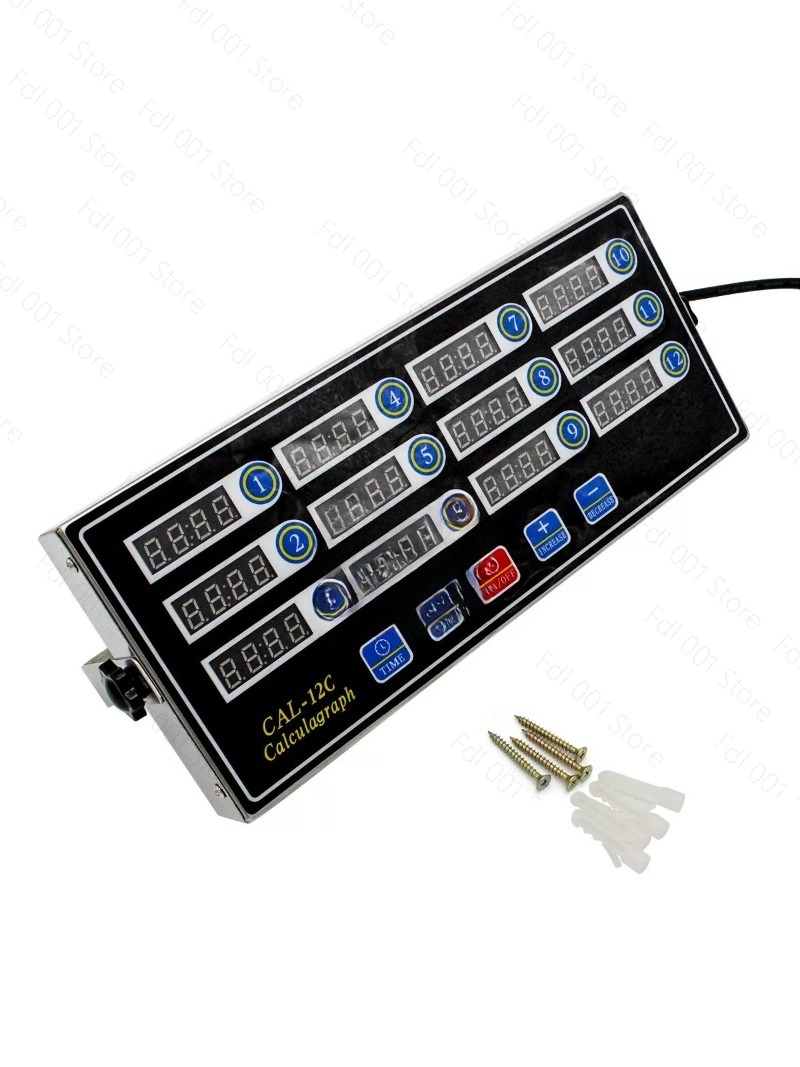 Commercial Kitchen Timer - ตัวตั้งเวลาครัว 12 ช่องทาง สำหรับเตือนความจำในการอบ ตั้งเวลาถอยหลัง อุปกรณ์ร้านเบอร์เกอร์