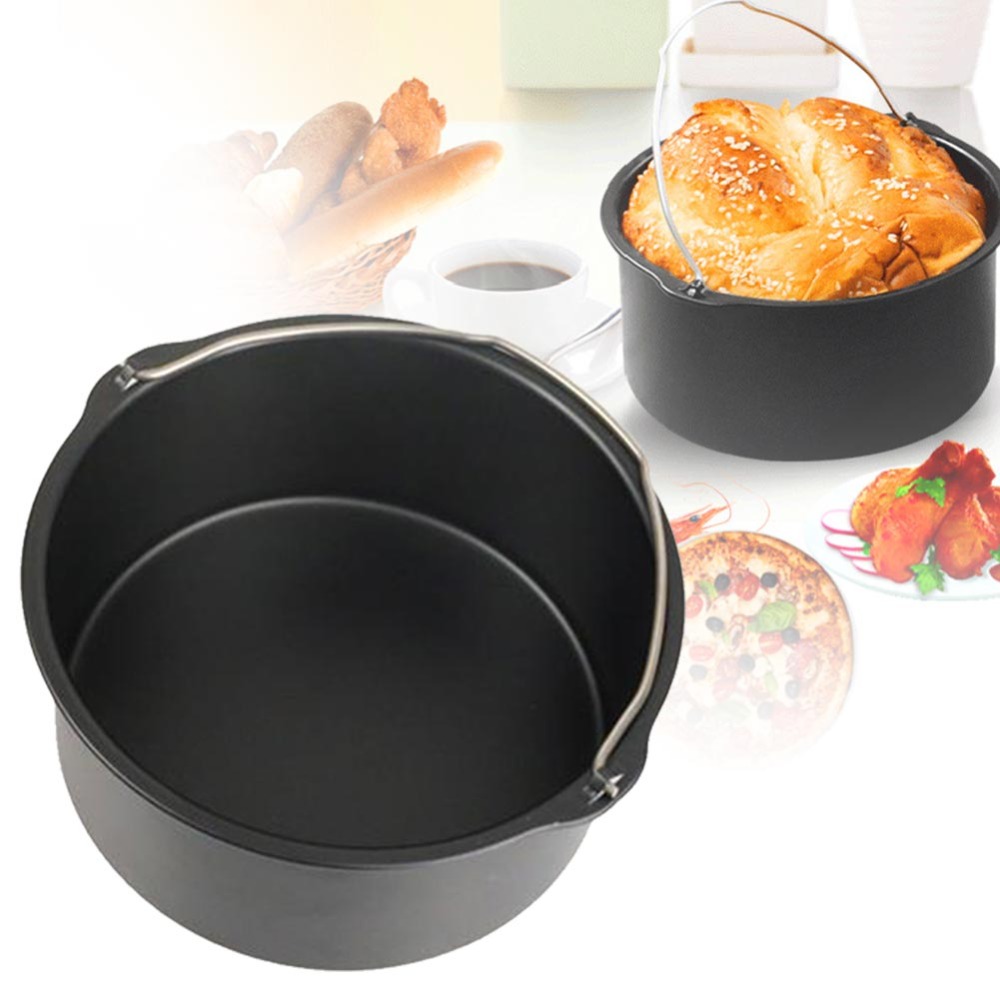 Commercial Kitchen Pots And Pans - ถาดอบเค้กแบบนอนสติ๊ก6/7/8 ''ถาดอบตะกร้าย่างแบบกลมอุปกรณ์ทำขนมแม่พิมพ์หม้อทอด Air fryer อุปกรณ์เสริม