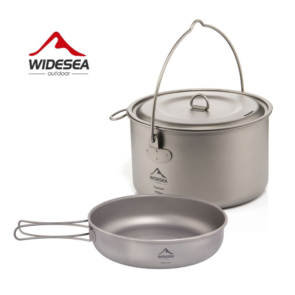 Commercial Kitchen Pots And Pans - ชุดเครื่องครัวไทเทเนียมสำหรับตั้งแคมป์แบบกว้างชุดเครื่องครัวสำหรับท่องเที่ยวหม้อทำอาหารกลางแจ้งกระทะทอดปิกนิกครัวเดินป่าปีนเขา