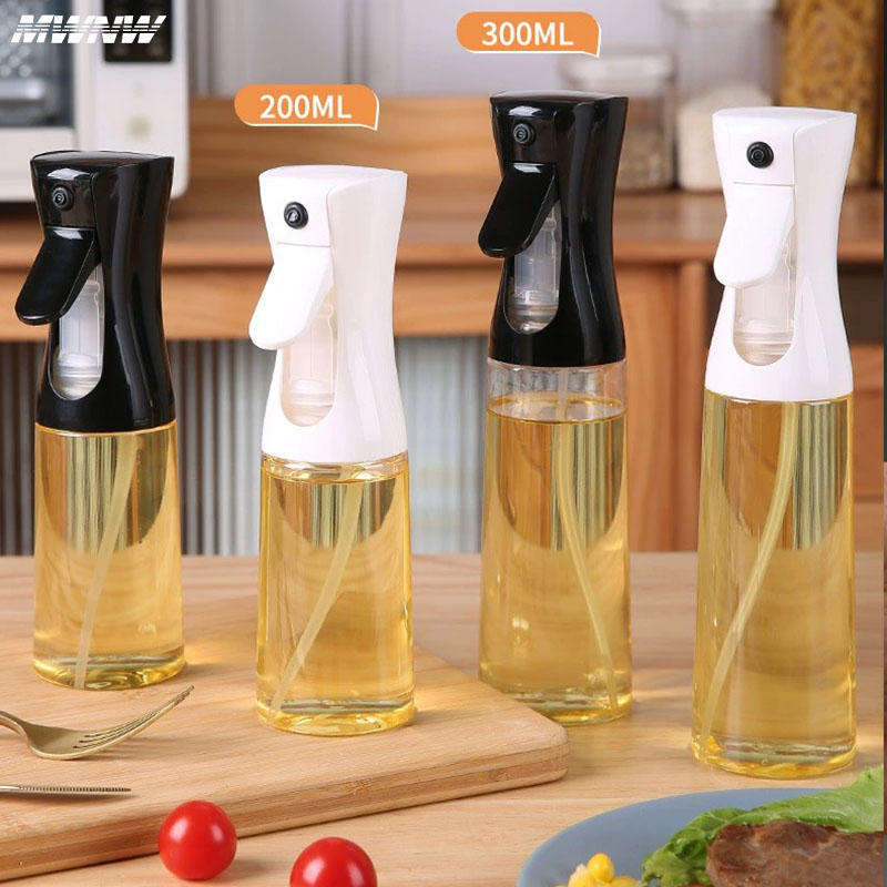 Commercial Kitchen Sprayer - 500ml สีดําขวดน้ํามันครัวสเปรย์น้ํามันปรุงอาหาร 200ml นิวเมติกสเปรย์ขวดฟิตเนสบาร์บีคิวสเปรย์น้ํามันสําหรับบาร์บีคิว