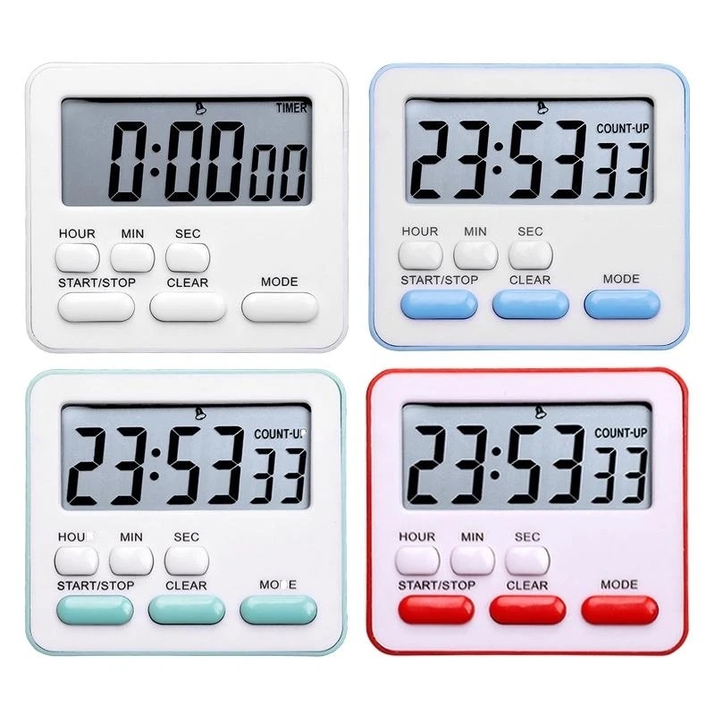 Commercial Kitchen Timer - นาฬิกาปลุกดิจิตอลสำหรับทำอาหาร ตัวจับเวลาในครัว นาฬิกาจับเวลาสำหรับการนอนหลับ นาฬิกานับถอยหลังสำหรับบ้าน เด็กนักเรียน และการจัดการเวลาในการเรียน