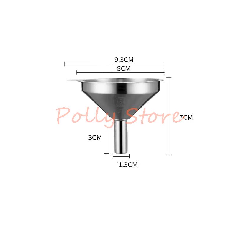 Commercial Kitchen Manufacturers - กรวยเครื่องจ่ายสบู่เหลวเติมน้ำมันขนาดเล็ก1ชิ้นกรวยไวน์ขนาดเล็กทำจากสเตนเลสสตีลเครื่องมือใช้น้ำมันในห้องครัวขนาด8ซม. 5.6ซม.
