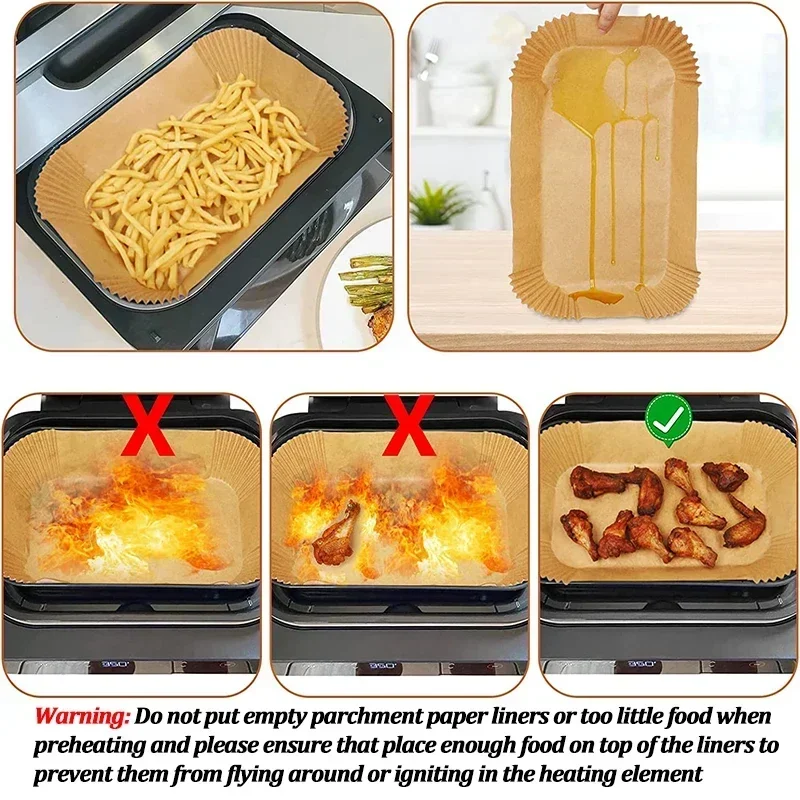Disposable Air Fryer กระดาษ No - Commercial Kitchen Pots And Pans บทวิจารณ์และราคา