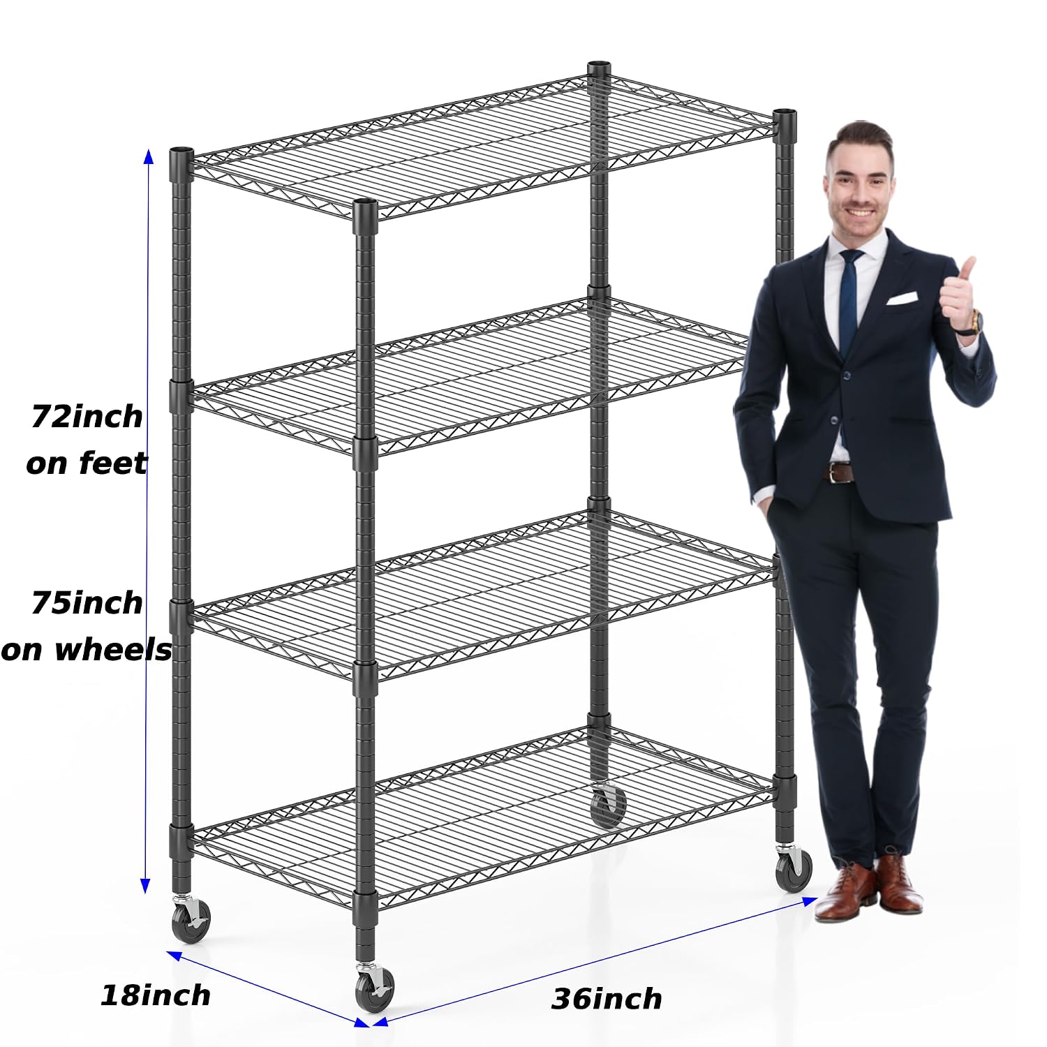 ชั้นวางของโลหะ 4 ชั้น ปรับระดั - Commercial Kitchen On Wheels บทวิจารณ์และราคา