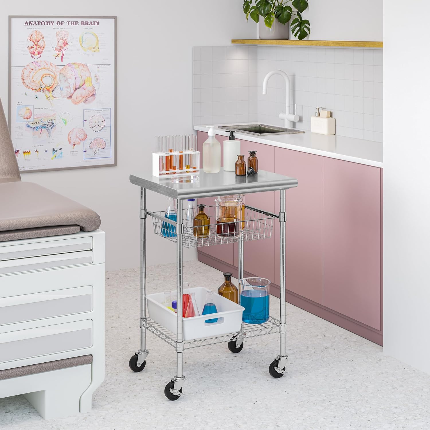 โต๊ะเตรียมอาหารสแตนเลสสำหรับใช - Commercial Kitchen On Wheels บทวิจารณ์และราคา