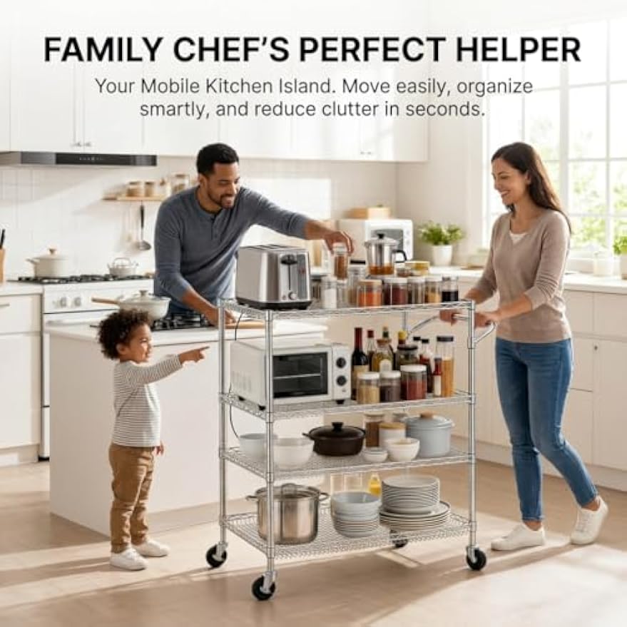 รถเข็นอเนกประสงค์สำหรับงานหนัก - Commercial Kitchen On Wheels บทวิจารณ์และราคา