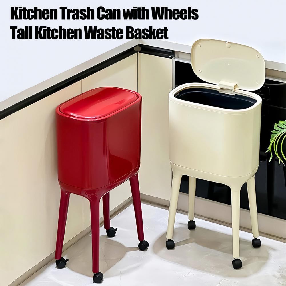 ถังขยะในครัวแบบมีล้อพร้อมฝาปิด - Commercial Kitchen On Wheels บทวิจารณ์และราคา